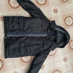Calvin Klein Jeans Black Puffer Jacket with Hood